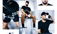 Vita Calcio Cafecito y Fútbol capsule — black cap and t-shirt styled with soccer cleats and an espresso maker, The Football Life editorial spread, on and off the pitch since 2015