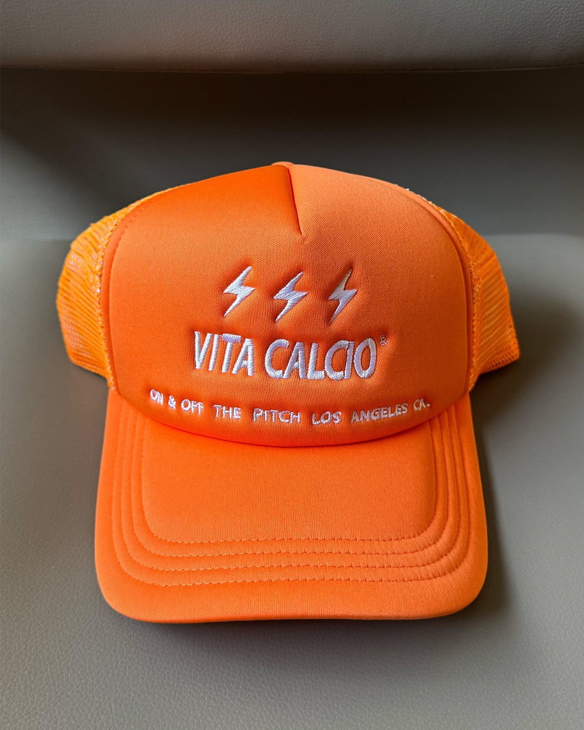 L.A. River Hat Highlighter Orange / White - Sample Sale 1 of 1