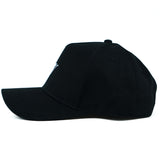 V Script Relaxed Snapback – Black
