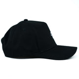 V Script Relaxed Snapback – Black