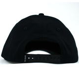 V Script Relaxed Snapback – Black