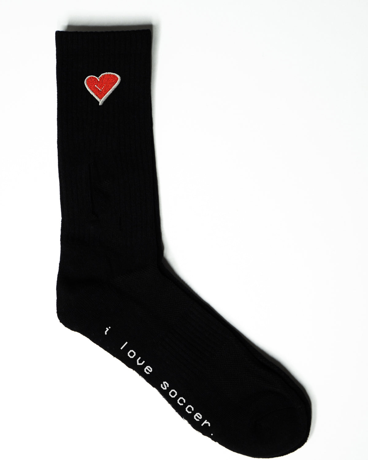 🖤 Blurry Heart Sock - Black | The Football Life® - The