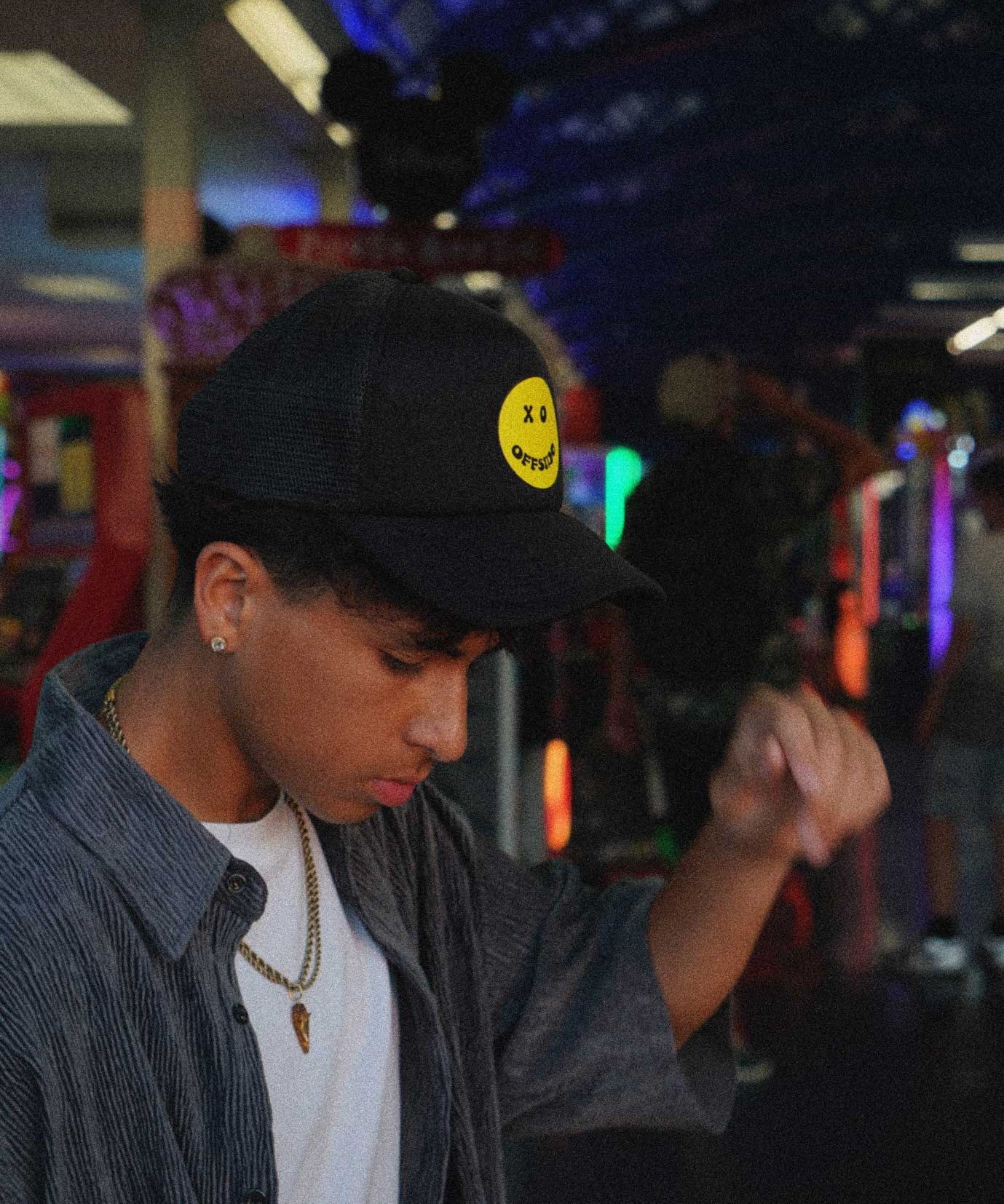 X O Offside 🫠 Foam Trucker Hat - Black
