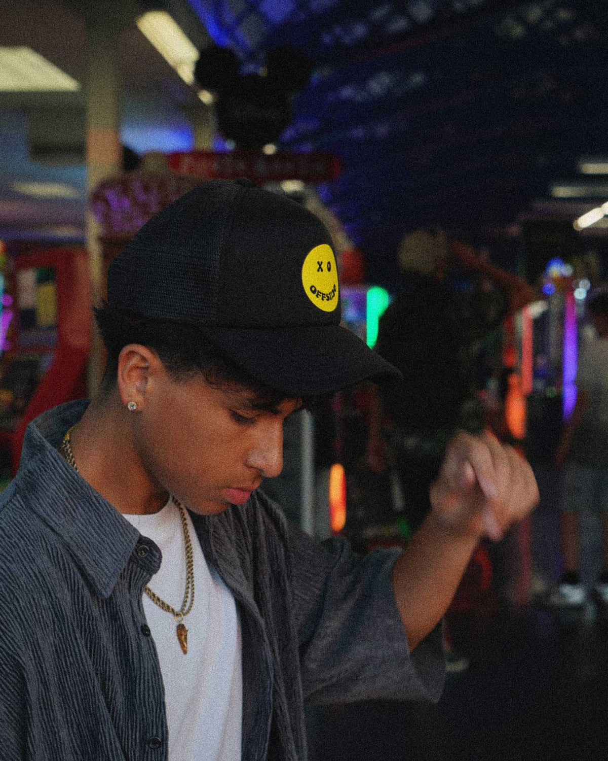 X O Offside 😇 Foam Trucker Hat - Black (AVAILABLE NOW)